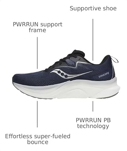 Saucony Men's Tempus 2 Sneaker, Navy/Black, 12.5