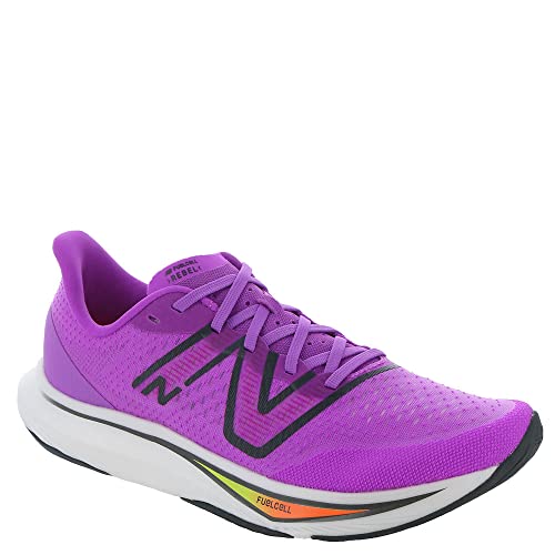 New Balance Women's FuelCell Rebel V3 Running Shoe, Cosmic Rose/Blacktop/Neon Dragonfly, 5.5 W