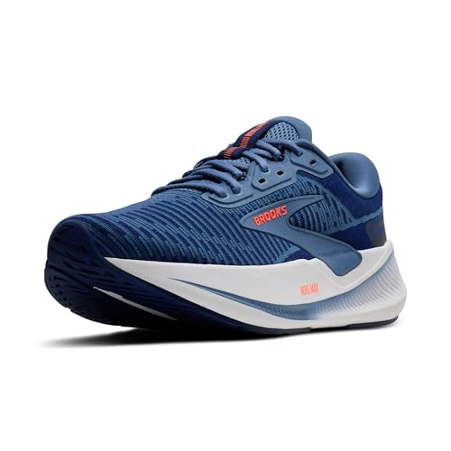Brooks Men’s Revel Max Neutral Running & Walking Shoe - Beacon Blue/Moonlight/Orange - 11 Medium