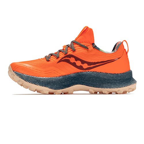 Saucony Womens Endorphin Trail Fitness Running Shoes Orange 8.5 Medium (B,M)