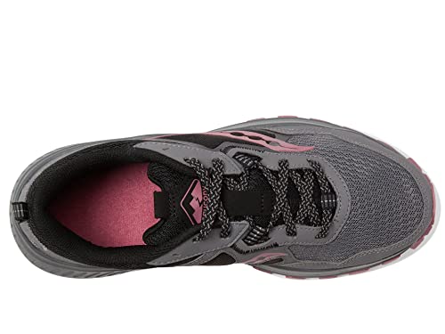 Saucony Women's Excursion Tr16 Trail Running Shoe, Charcoal/Rose, 8.5