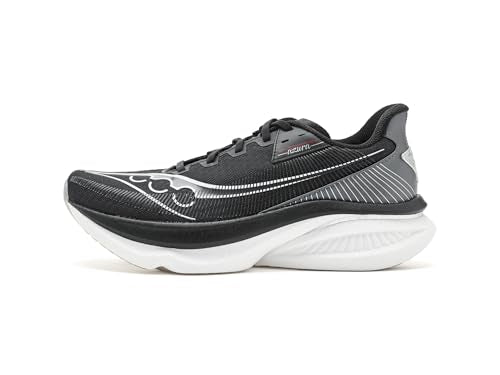 Saucony Men's Endorphin Azura Sneaker, Black/White, 10
