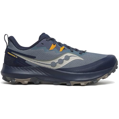 Saucony Men's Peregrine 14 Sneaker, Dusk/Navy, 7