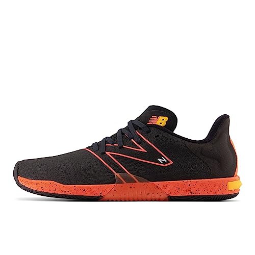 New Balance Men's Minimus TR BOA V1 Cross Trainer, Blacktop/Blaze Orange, 10.5 M