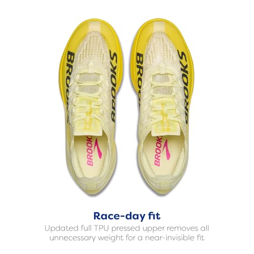 Brooks Unisex Hyperion Elite 5 Neutral Race Running Shoe for Men & Women - Luminary/Yellow/Gray - 9 Medium