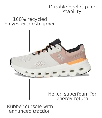 On Womens, Cloudrunner 2 Pearl/Tangerine 11 Medium
