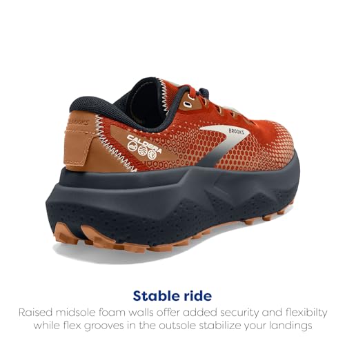 Brooks Men’s Caldera 6 Trail Running Shoe - Rooibos/Biscuit/Peacoat - 7.5 Medium
