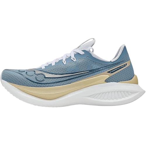 Saucony Women's Endorphin Pro 5 Sneaker, Storm/Gilded, 9.5