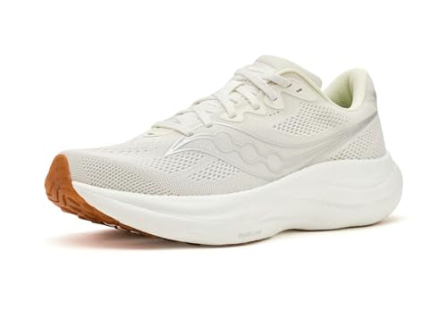 Saucony Women's Ride 19 Sneaker, Ivory/Gum, 8
