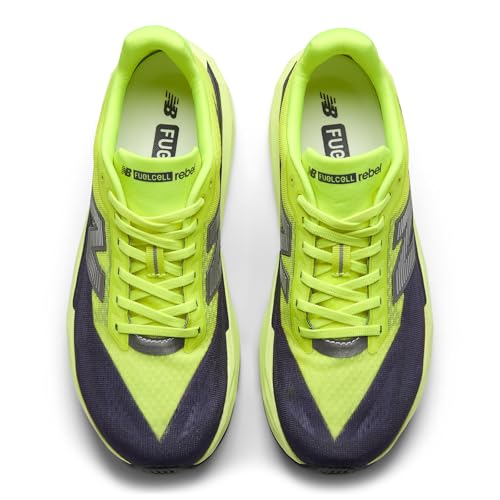 New Balance Men's FuelCell Rebel V5 Running Shoe, Alkaline Green/Boysenberry, 10.5