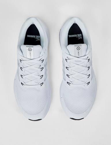 Nike Men's Run Swift 3 Road Running Shoes, White/Metallic Silver-Football Grey, 12