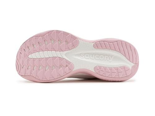Saucony Women's Ride 19 Sneaker, White/Silk, 10 Wide