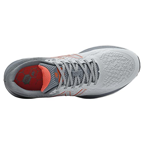 New Balance mens 680 V7 Running Shoe 8.5 X-Wide Grey/Ghost Pepper/Black