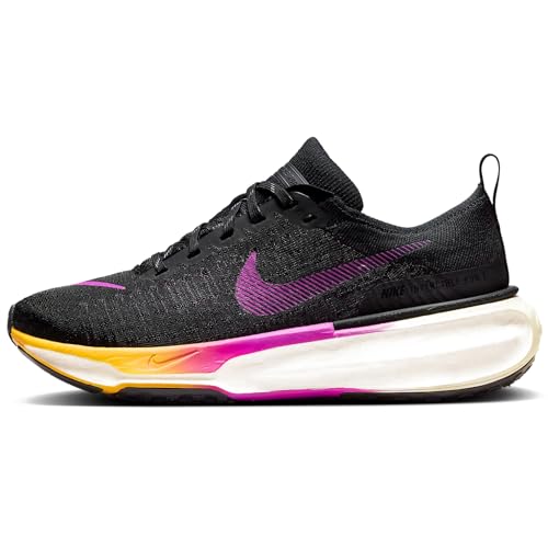 Nike Invincible 3 Women's Road Running Shoes (DR2660-006, Black/Laser Orange/Coconut Milk/Hyper Violet) Size 8