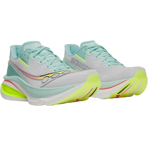 Saucony Women's Endorphin Azura Sneaker, White/Splash, 8.5