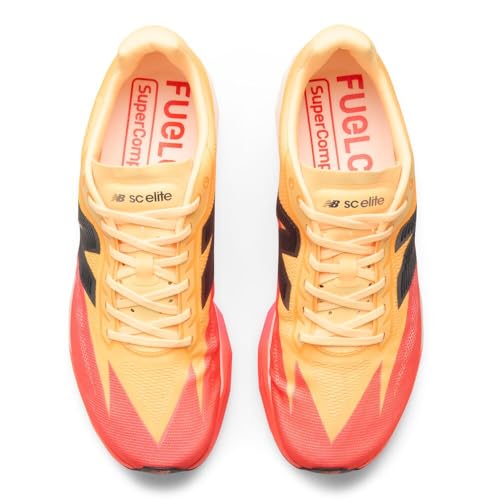 New Balance Mens FuelCell SuperComp Elite v5 Tangerine Heat/White Peach 10 Medium
