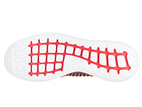 Nike Men's Roshe Two Flyknit Running Shoe (9.5, Black/Black-Bright Crimson-White)