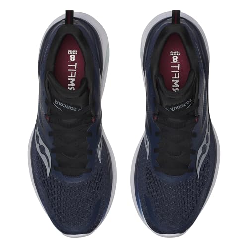Saucony Men's Omni 22 Sneaker, Navy/Currant, 10