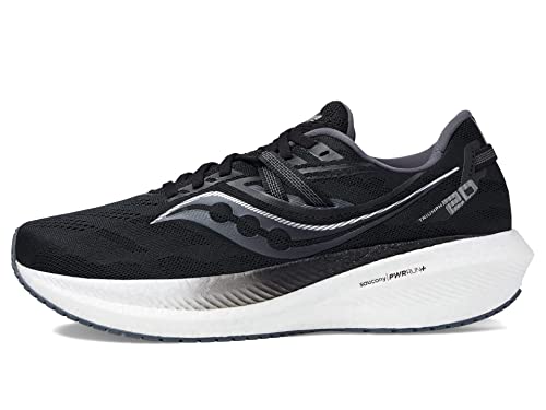 Saucony Men's Triumph 20 Running Shoe, Black/White, 11.5