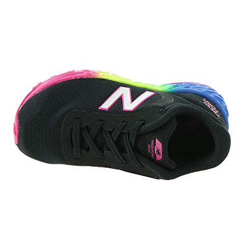 New Balance Kid's Fresh Foam Arishi V2 Bungee Running Shoe, Black/Carnival, 3 Infant