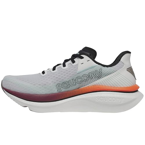 Saucony Men's Endorphin Azura Sneaker, White/Crimson, 9.5