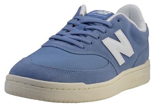 New Balance Men's 080 Court Sneaker, Fairweather Blue/Nb 103 White, 8