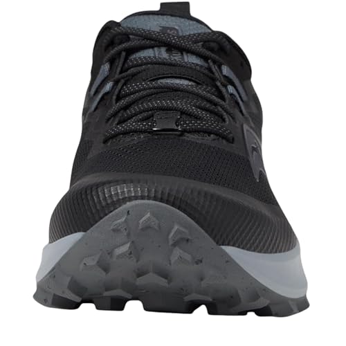 Saucony Women's Peregrine 14 Sneaker, Black/Carbon, 10