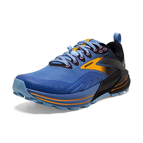Brooks Women's Cascadia 16 Trail Running Shoe - Blue/Black/Yellow - 6 Medium