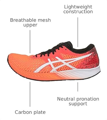 ASICS Men's Hyper Speed Running Shoes, 11, Sunrise RED/White