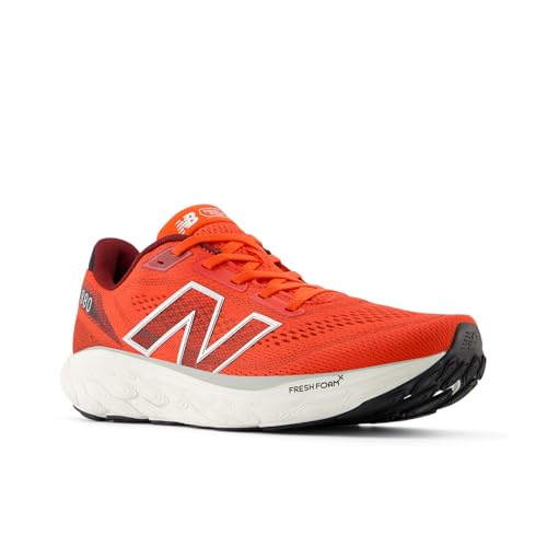 New Balance Men's Fresh Foam X 880 V14 Running Shoe, Neo Flame/Mercury Red/Sea Salt, 8 M
