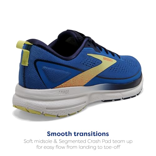 Brooks Men’s Trace 3 Neutral Running Shoe - Blue/Peacoat/Yellow - 11.5 Medium