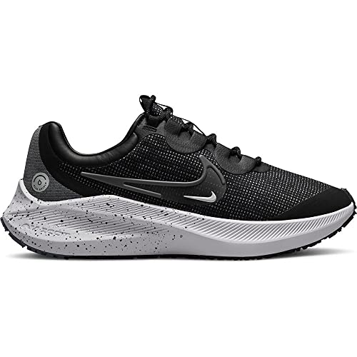 Nike Zoom Winflo 8 Shield Women's Road Running Shoes (Black/Metallic Silver/Thunder Blue/Iron Grey, US Footwear Size System, Adult, Women, Numeric, Medium, 11)