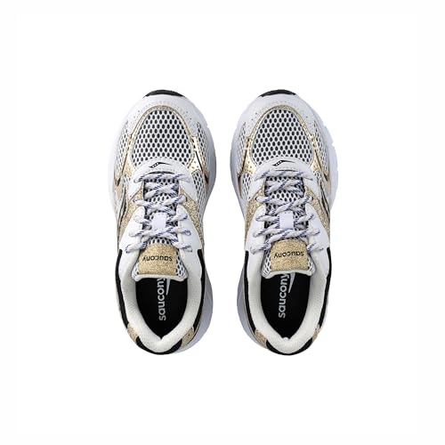Saucony Volt 1000 (Little Big Kid) Sneaker, White/Champagne, 3 US Unisex