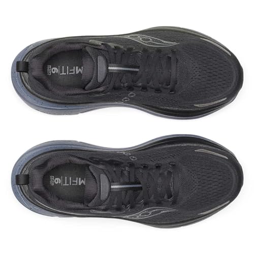 Saucony Men's Hurricane 25 Sneaker, Black/Shadow, 8