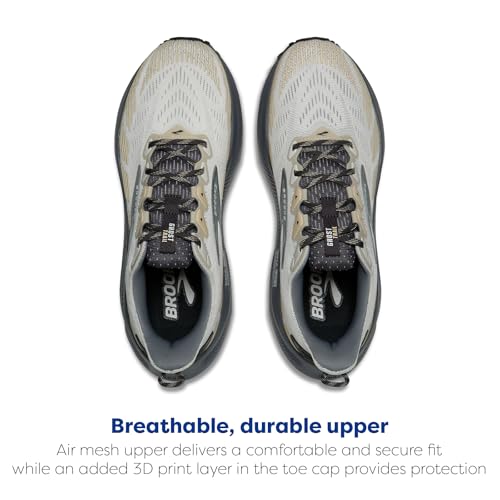 Brooks Men's Ghost Trail, Off-Road Running Shoe for Rugged Terrain - Gray/Gray/Bleached Sand - 12 Medium
