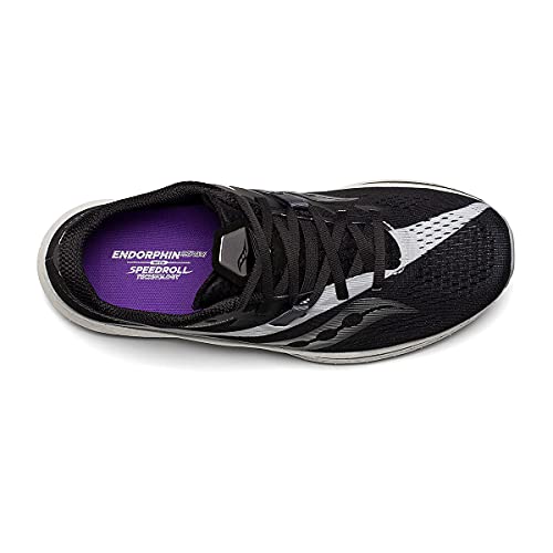 Saucony Women's Endorphin Pro 2 Running Shoe, Black/White, 6.5