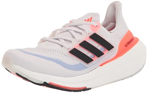 adidas Men’s Ultraboost Light Running Shoes (Ultraboost 23) Running Shoe, White/Black/Solar Red, 15 US Men