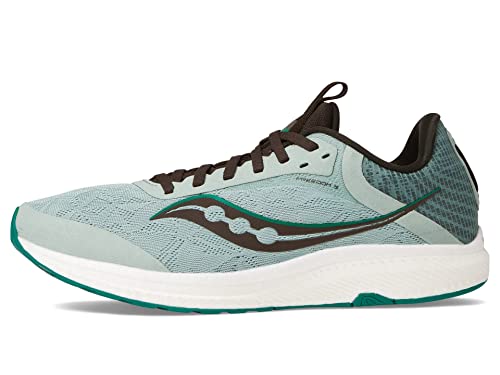 Saucony Men's Freedom 5 Running Shoe, Slate/Black, 10 Medium