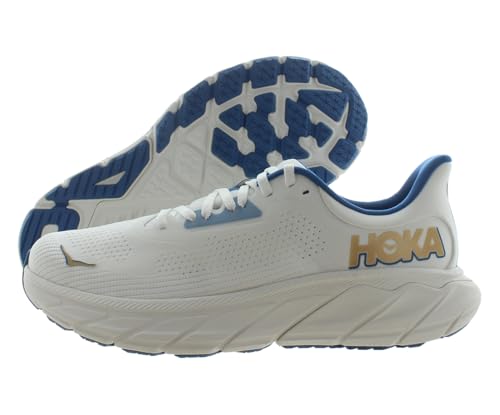 HOKA Arahi 7 Mens Shoes Size 9.5, Color: Frost/Gold