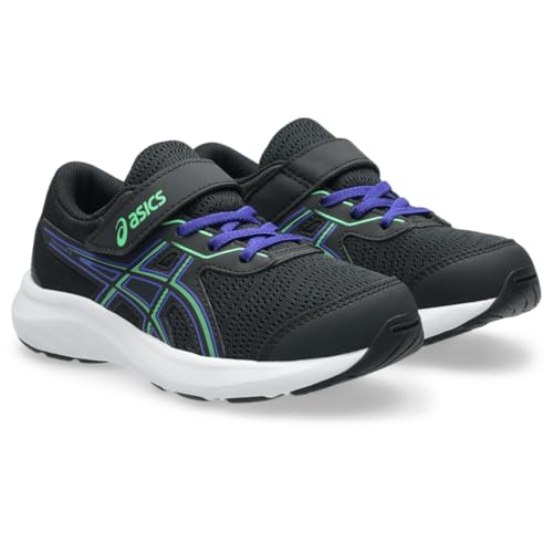 ASICS Kid's Contend 9 Pre-School Running Shoes, K13, Black/Vital Green