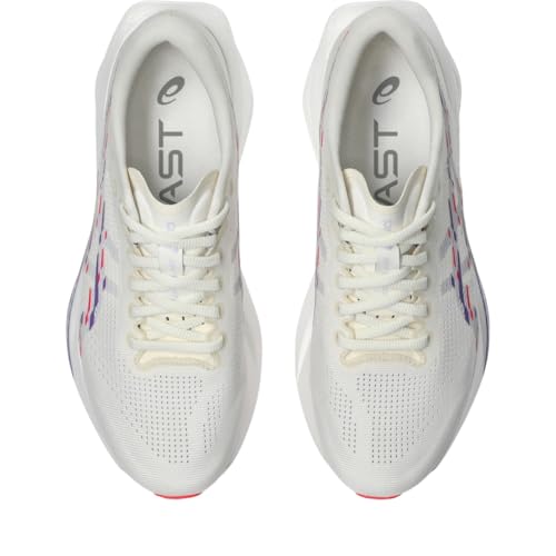 ASICS Women's SONICBLAST Running Shoes, 8, Cream/Blue Fade
