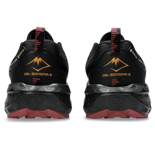 ASICS Men's Gel-Sonoma 8 GTX Running Shoes, 10.5, Black/Brisket RED