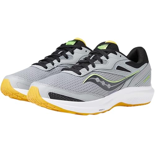 Saucony Men's Cohesion 16 Sneaker, Fossil/Sulphur, 9.5