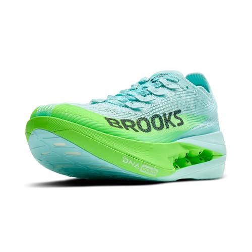 Brooks Unisex Hyperion Elite 5 Neutral Race Running Shoe for Men & Women - Limpet/Black/Green Gecko - 10.5 Medium