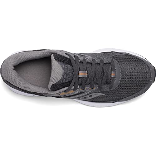 Saucony Men's Cohesion 13 Walking Shoe, Dark Grey/Orange, 10 M US