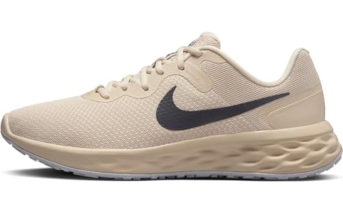 NIKE Revolution 6 Nn, Men's Running Shoes, Oatmeal Gridiron Oxygen Purple, 10.5 AU