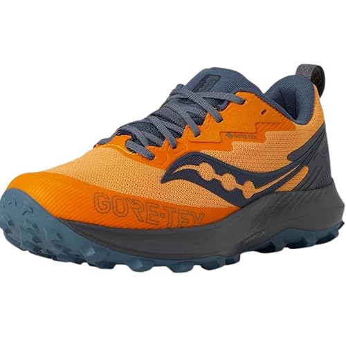 Saucony Men's Peregrine 14 GTX Sneaker, Peel/Shadow, 7.5