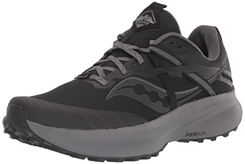 Saucony Men's Ride 15 Tr Trail Running Shoe, Black/Charcoal, 9.5