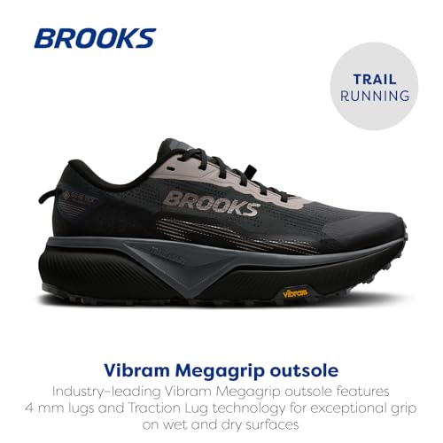 Brooks Women’s Cascadia 20 GTX Waterproof Trail Running Shoe - Black/Ebony/Nocturnal - 9.5 Medium