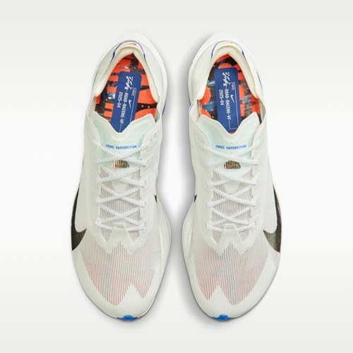 Nike Vaporfly 4 Men's Road Racing Shoes (White/Racer Blue/Silt Red/Black) Size 9.5